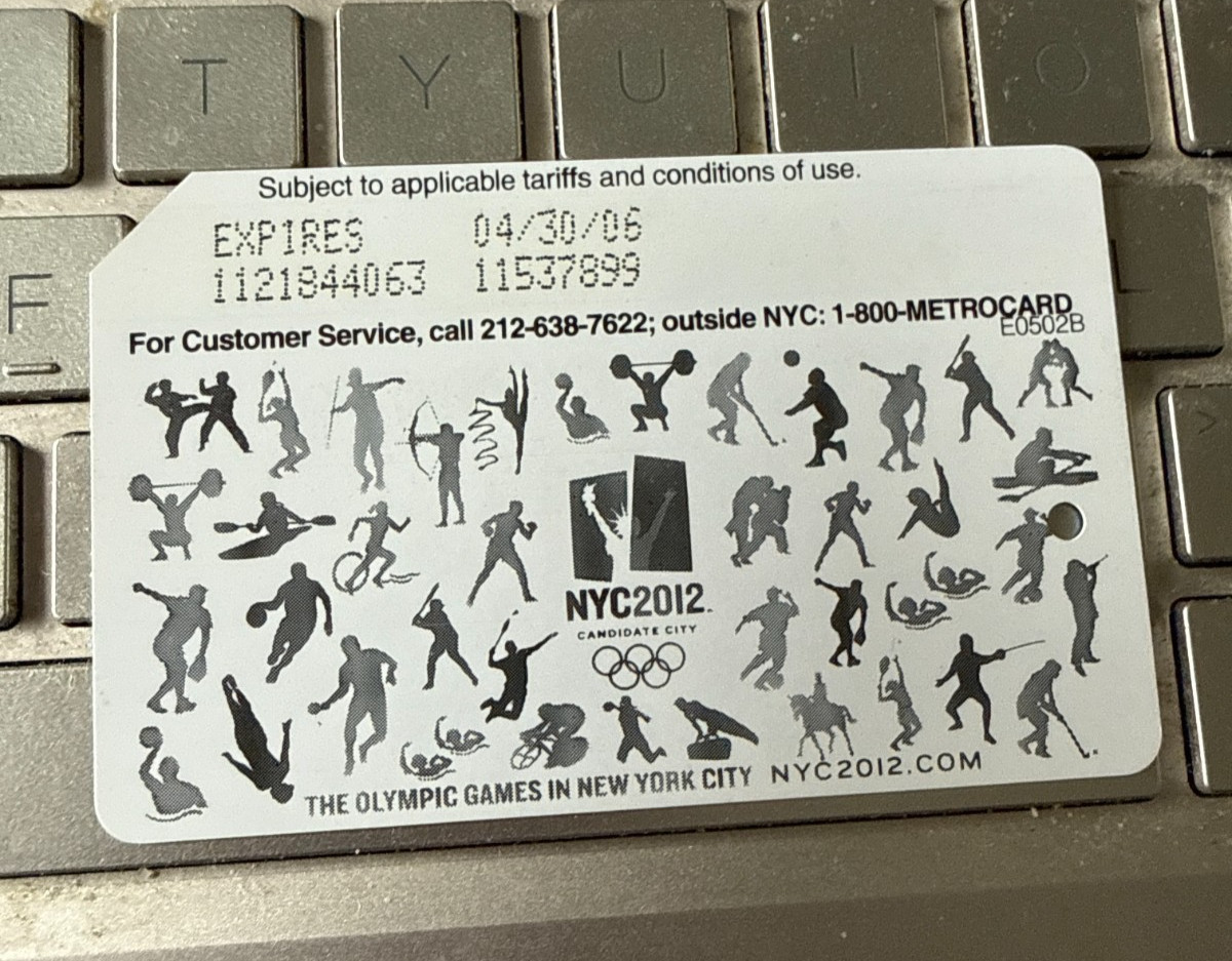 NYCT MTA MetroCard - NYC 2012 Olympics Candidate