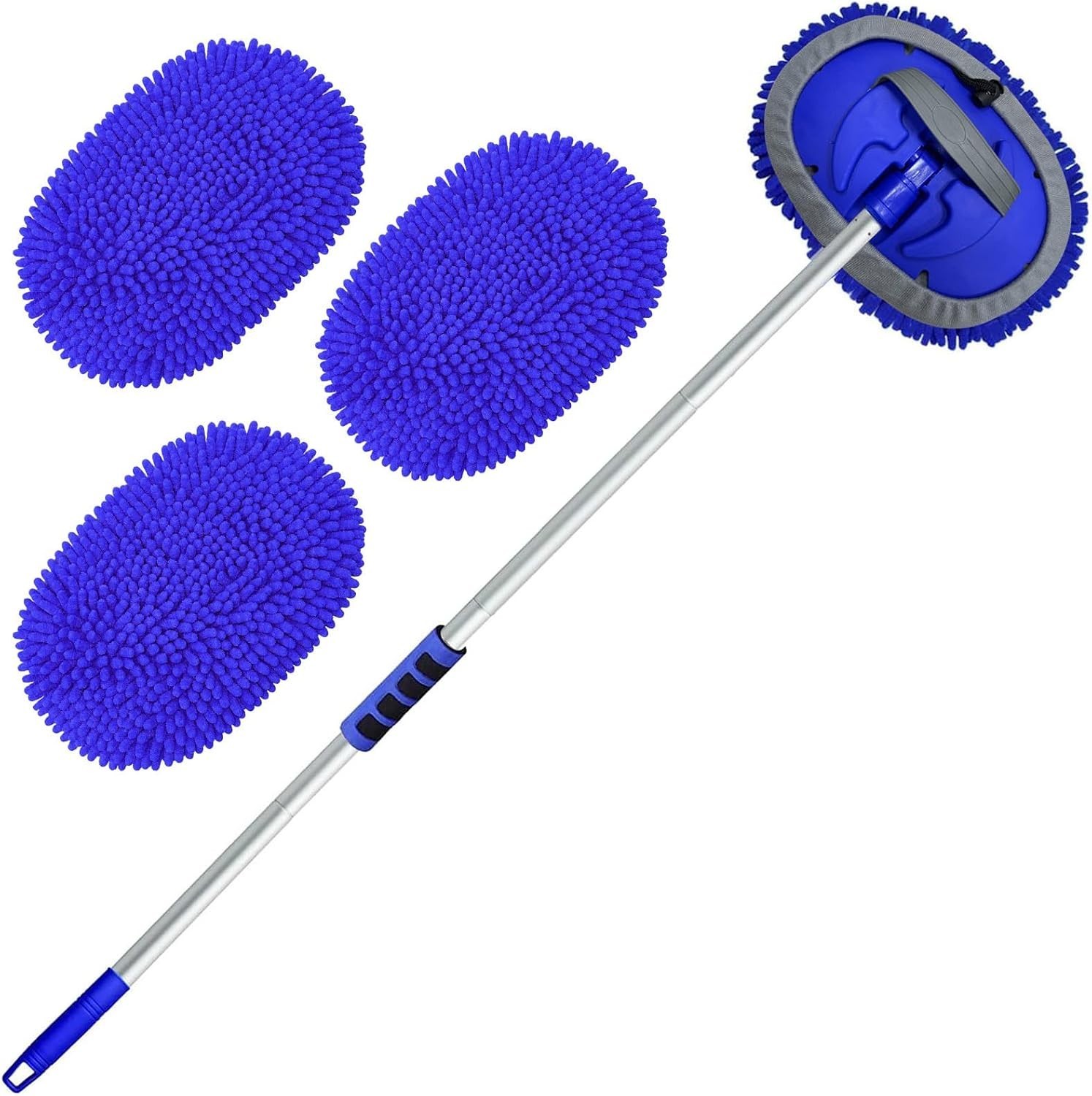62 Inch Car Wash Brush Kit Long Handle Microfiber Mop Scratch Free RV Boat 62 Inch Car Wash Brush Kit Long Handle Microfiber Mop Scratch Free RV Boat