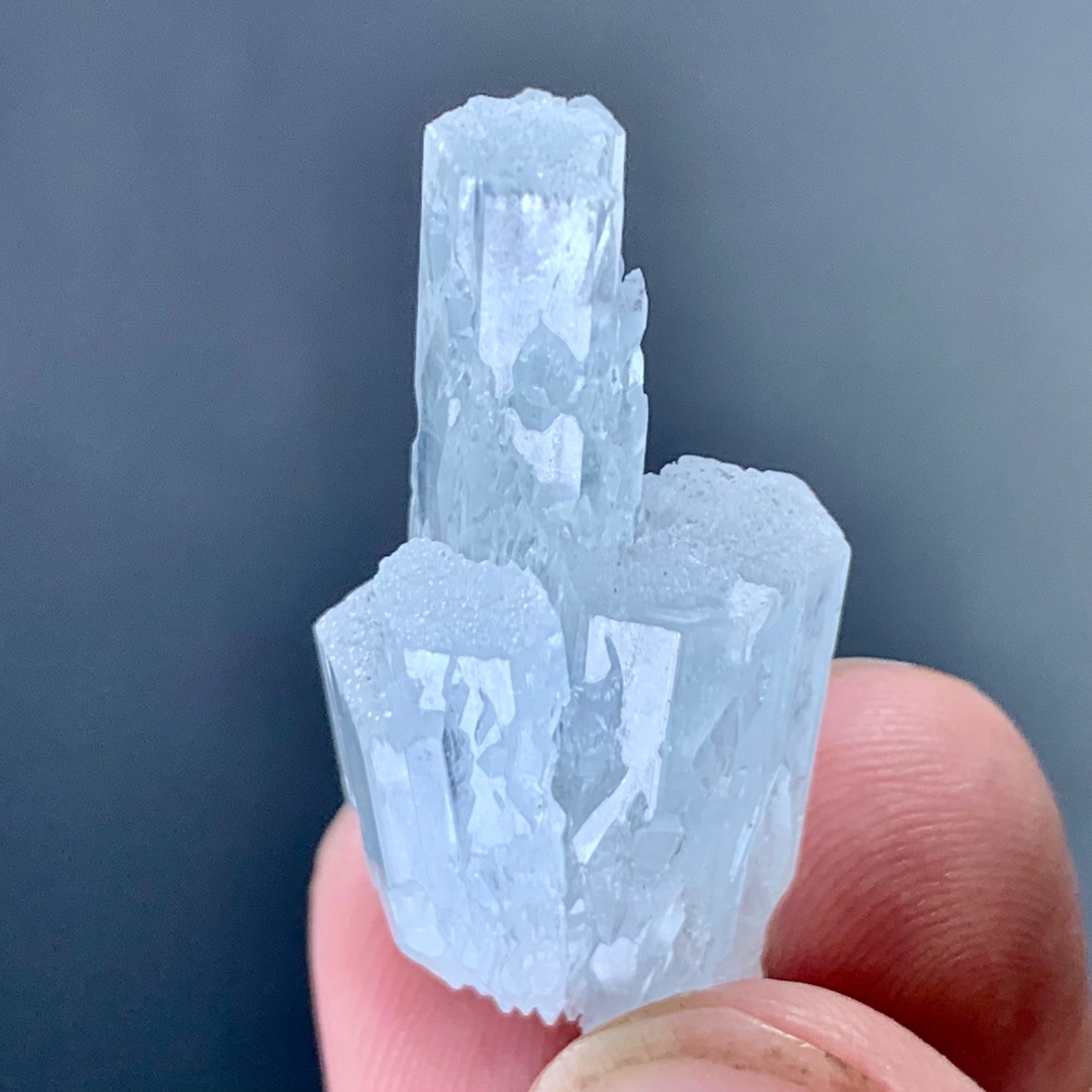 43 CT Terminated Natural Top Quality Aquamarine Crystal From Skardu Pakistan