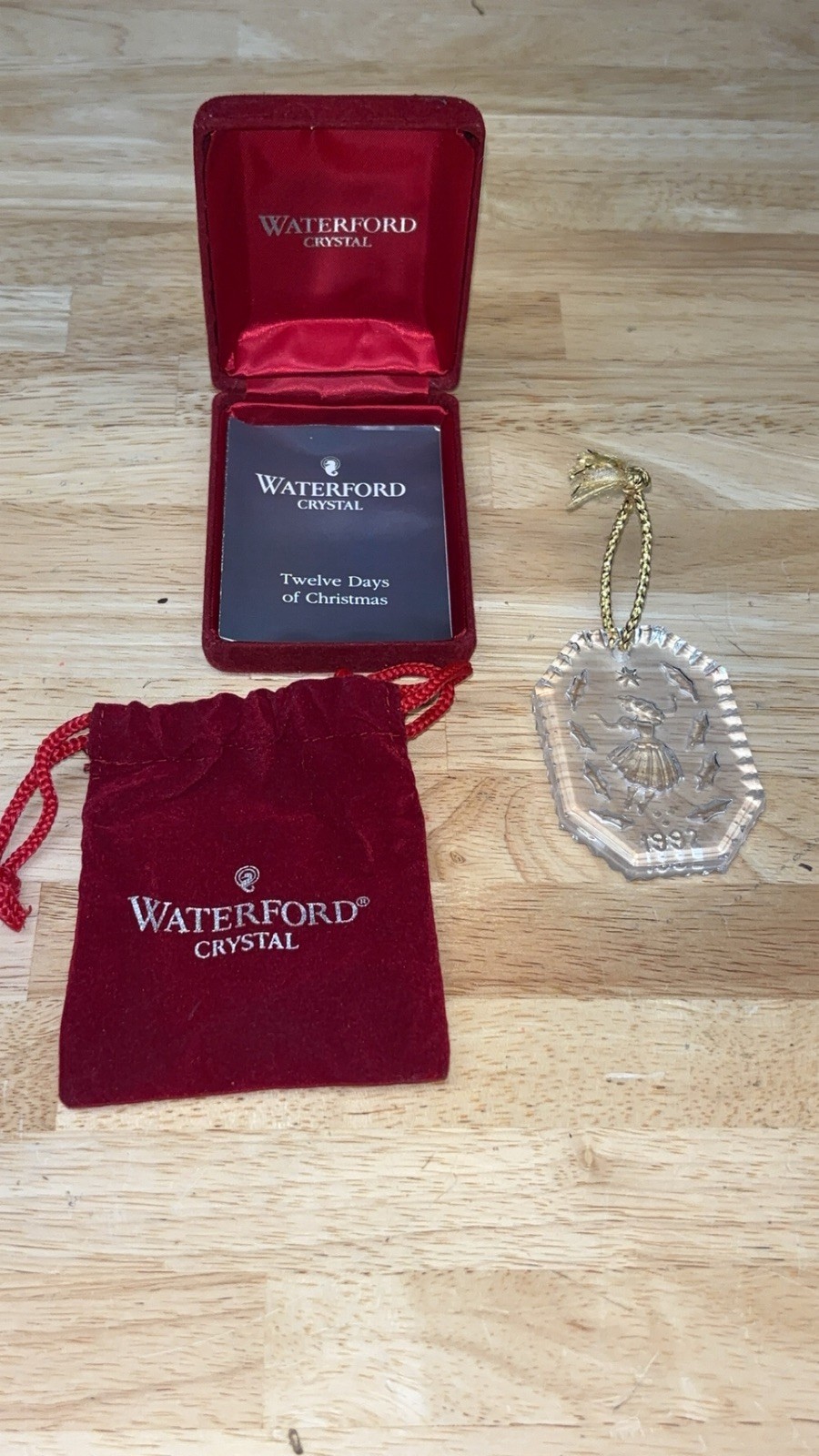 Vintage 1992 Waterford Crystal 12 Days Of Christmas Ornament 9 ladies dancing Vintage 1992 Waterford Crystal 12 Days Of Christmas Ornament 9 ladies dancing