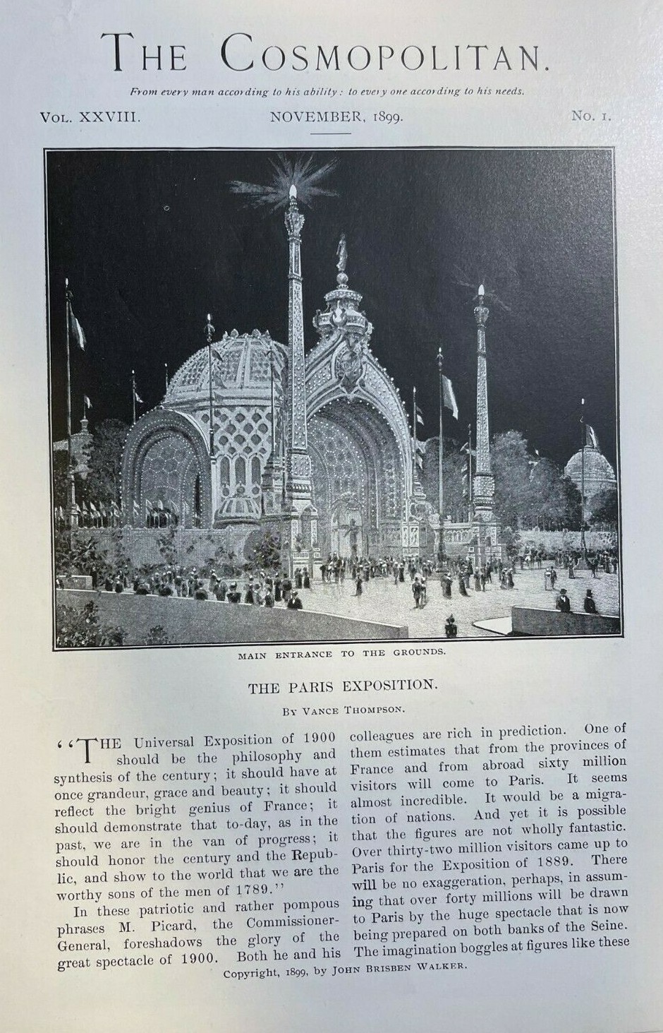 1899 Paris Exposition Trocadero Palace Bridge of Alexander III illustrated
