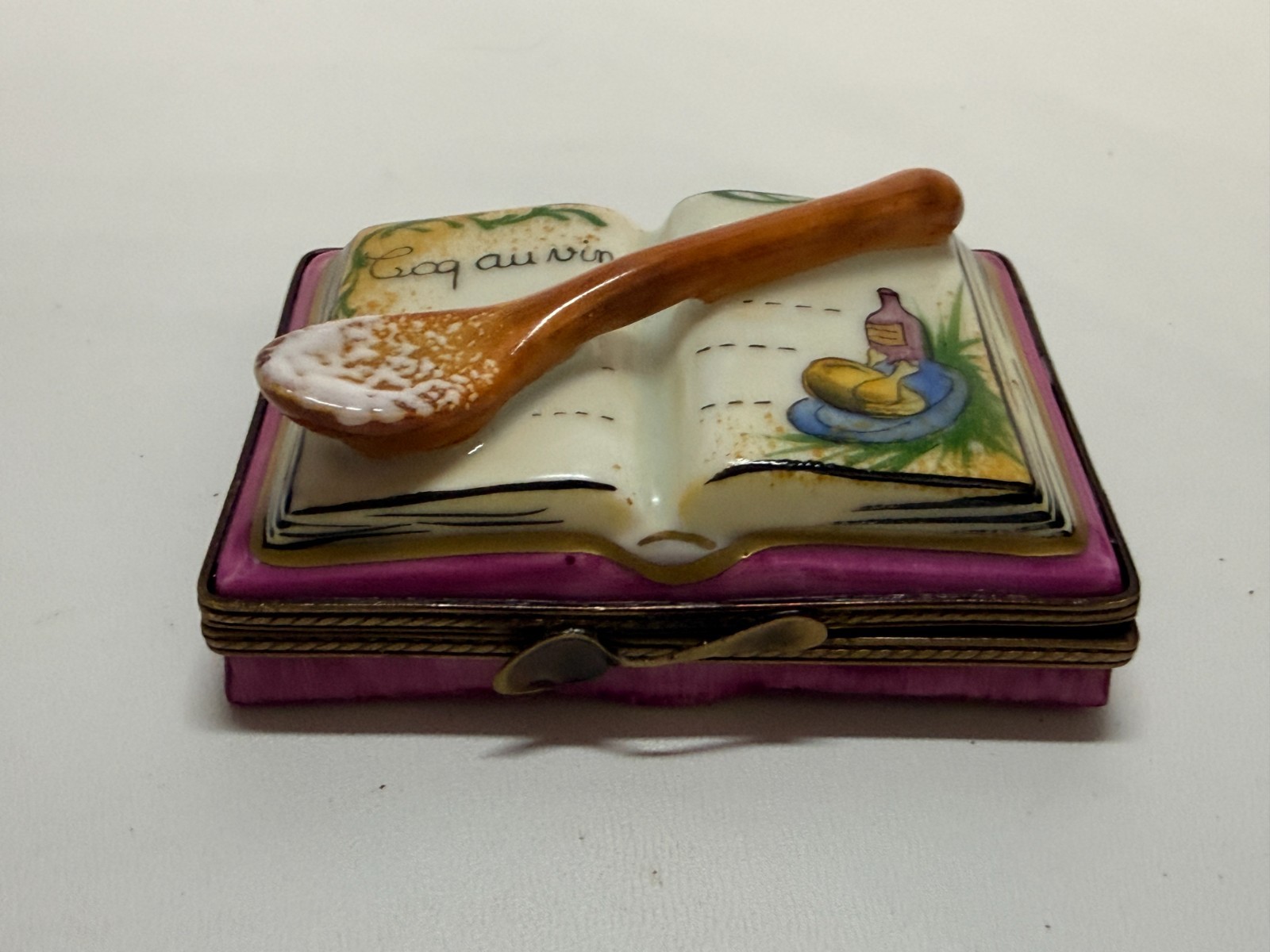 Limoges France Cookbook Peint Main Spoon Trinket Box Recipe Cook Book Limoges France Cookbook Peint Main Spoon Trinket Box Recipe Cook Book