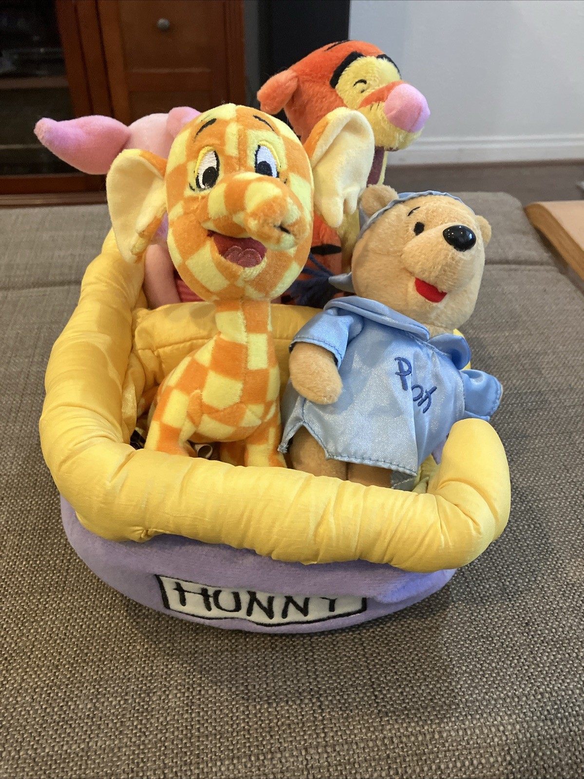 Rare Walt Disney Winnie The Pooh plush HUNNY BOAT Pooh,Heffalump,Tigger,Piglet Rare Walt Disney Winnie The Pooh plush HUNNY BOAT Pooh,Heffalump,Tigger,Piglet