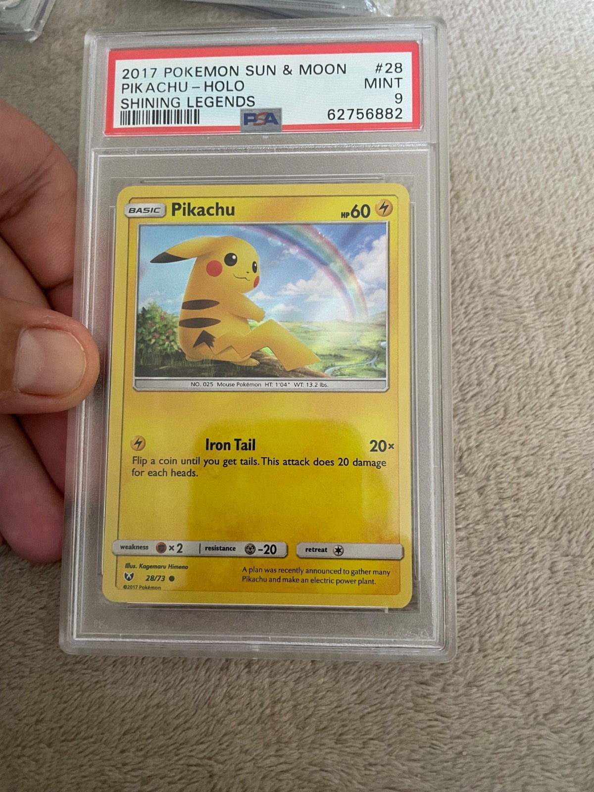 Pikachu shining legend holo 2017 sun and moon Pikachu shining legend holo 2017 sun and moon