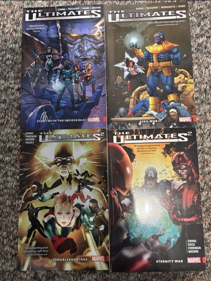 The Ultimates Complete Vol 1-4 TPB Lot Al Ewing Marvel Comics Avengers RARE OOP