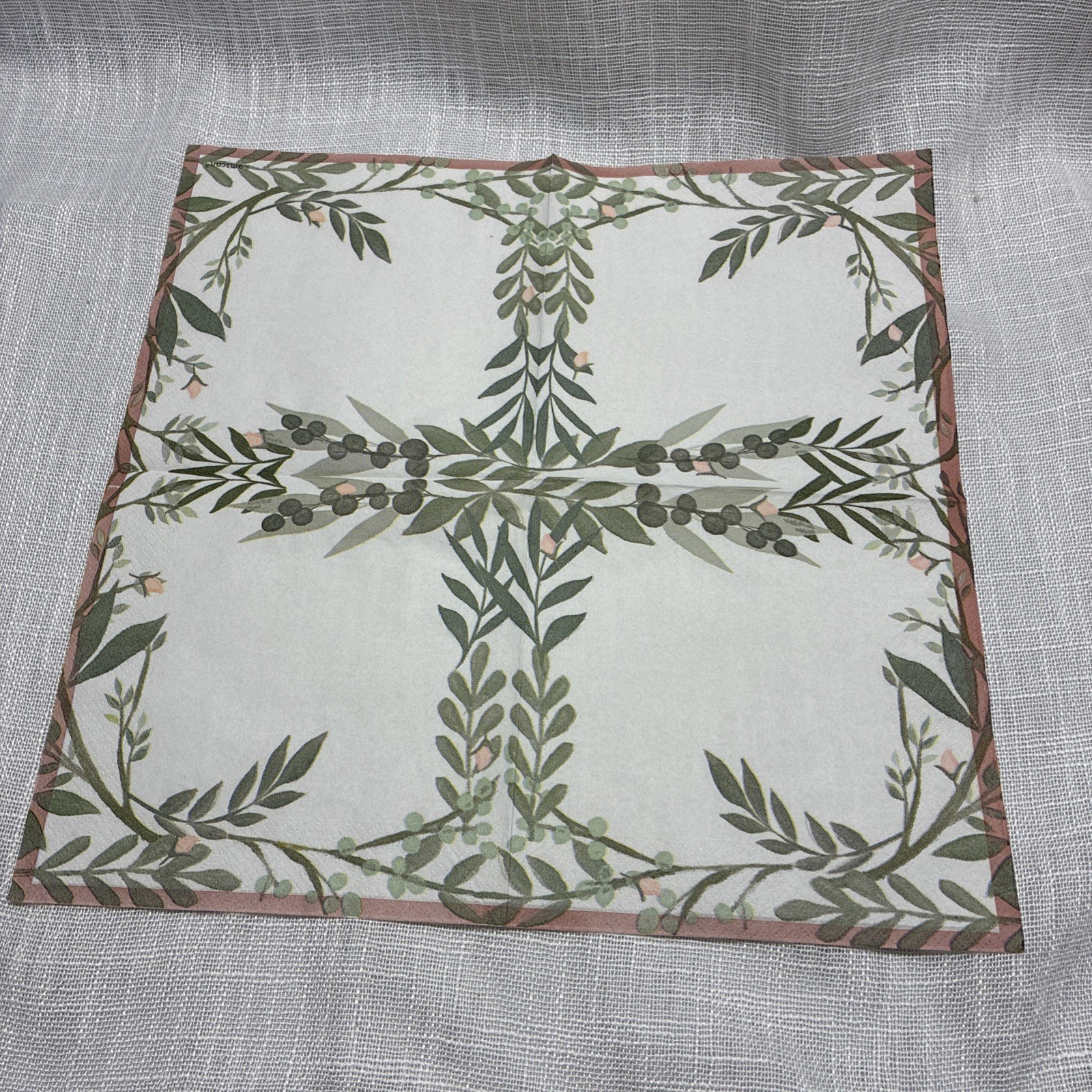 14 Paper Decoupage NAPKINS Leaves & Berries Vintage Style For Crafts And Shells