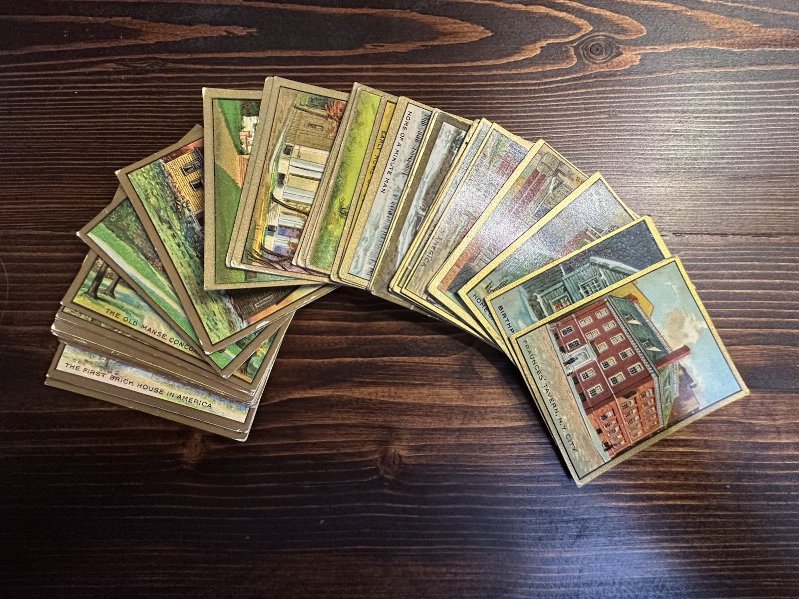 1910 T69 Helmar Historic Homes Lot of 37 Tobacco Cards - PR to EX+
