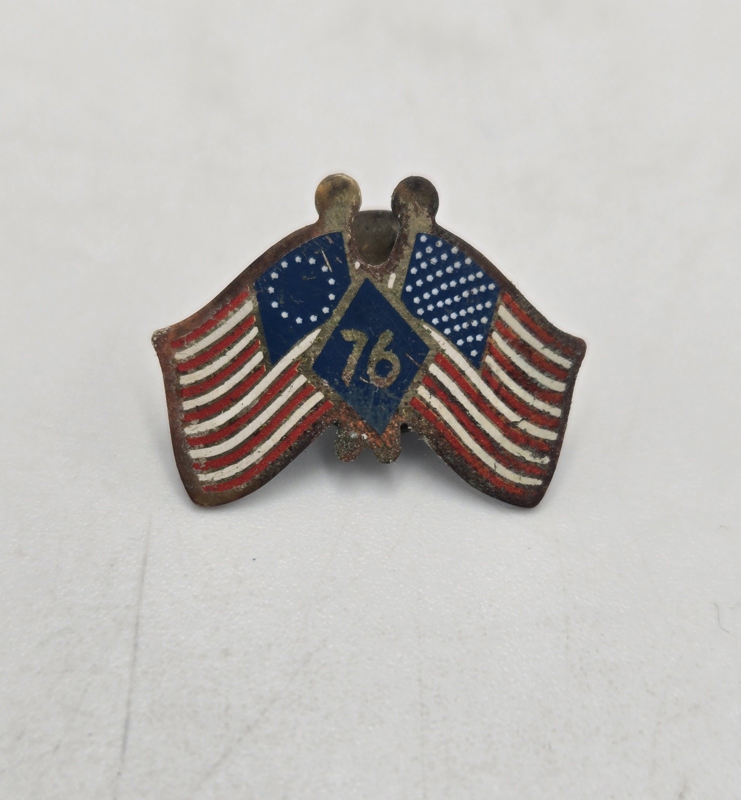Vintage 1976 American Bicentennial Cross Flag Pin Vintage 1976 American Bicentennial Cross Flag Pin