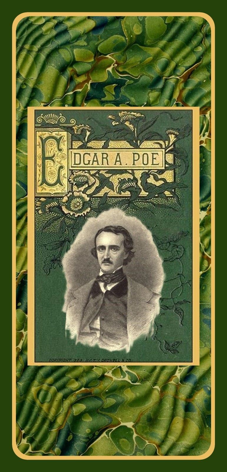 Book Lovers - EDGAR ALLAN POE Book Image - Poems from 1882  - Laminated Bookmark