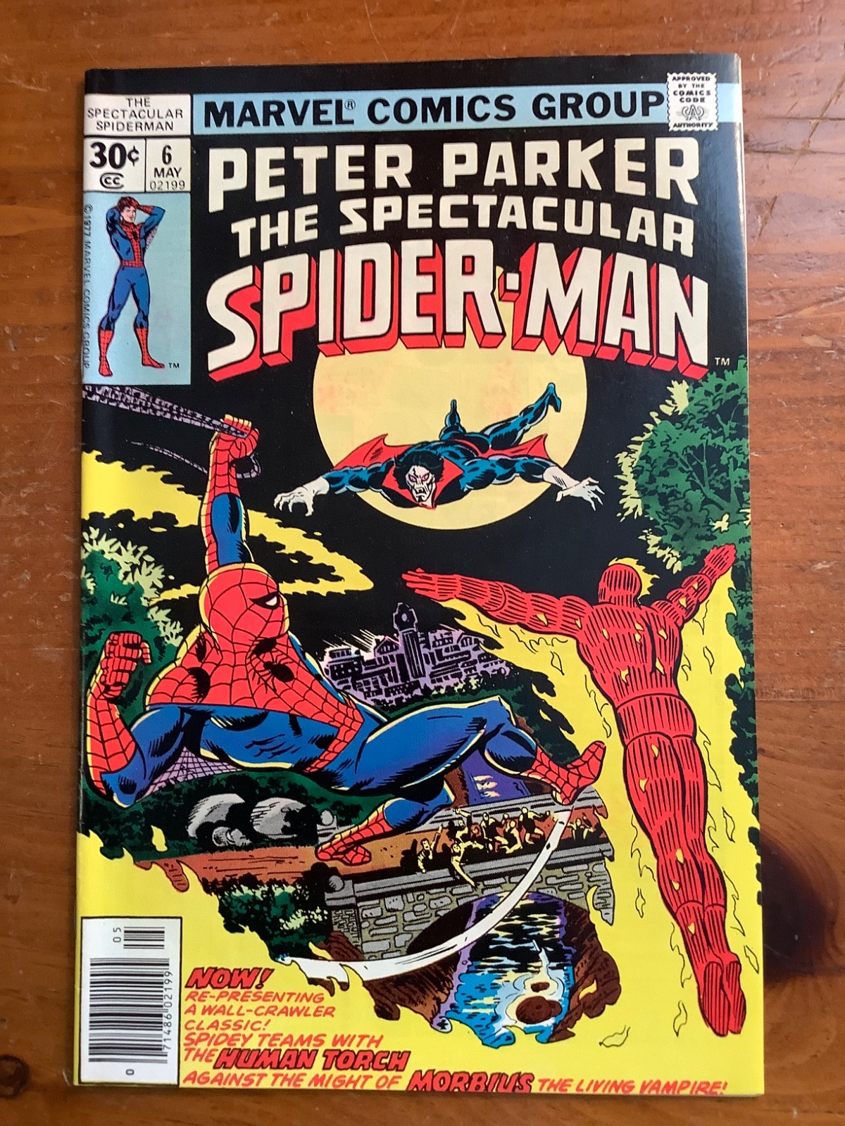 Spectacular Spider-Man #6 VF (1977 Marvel) Morbius & Human Torch Complete