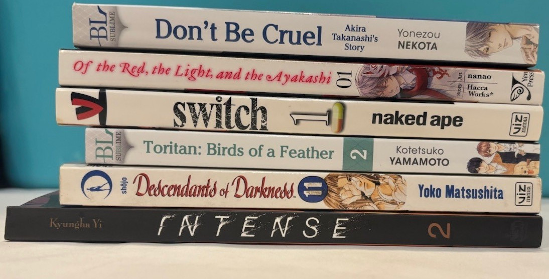 6 Various Yaoi Manga switch intense toritan don’t be cruel anime graphic novels