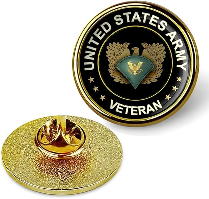 Gold United States Army Veteran Lapel Pin Veteran Tie Suit Shirt Lapel Pin Gold United States Army Veteran Lapel Pin Veteran Tie Suit Shirt Lapel Pin