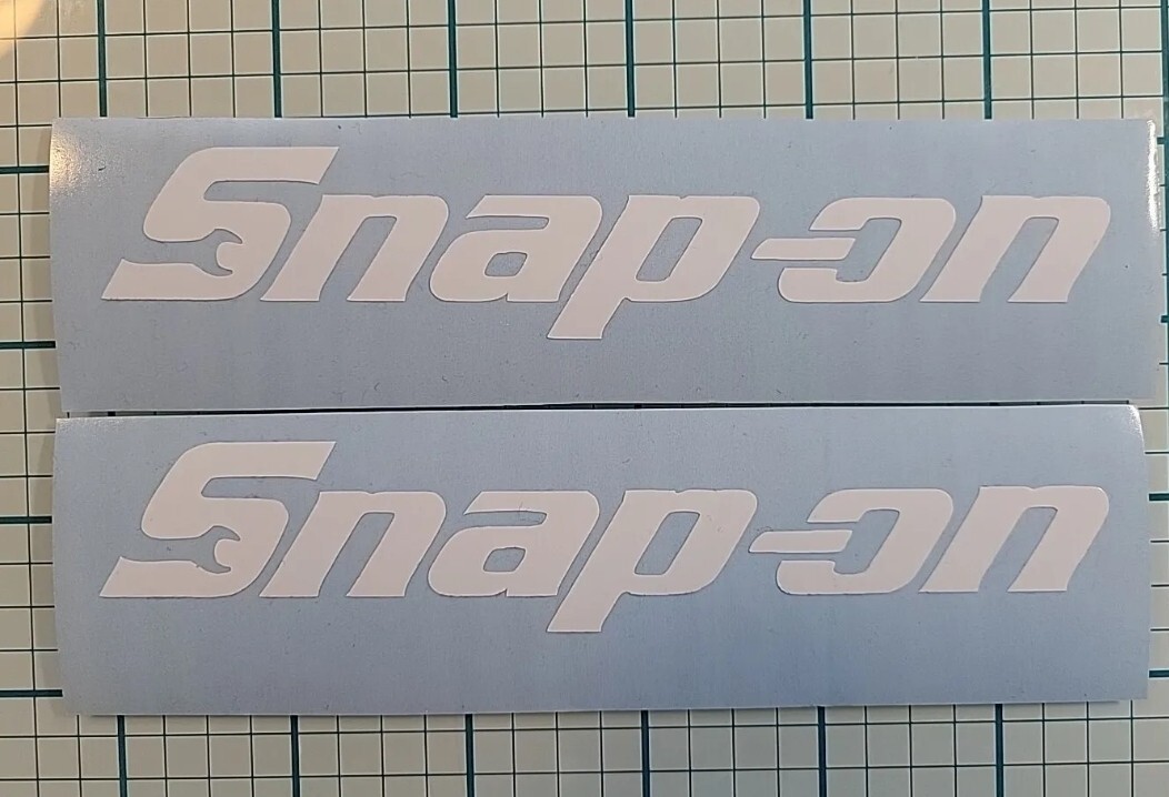 (2) Snap-on Tools Vinyl Decal Car Truck Bumper Window Toolbox Laptop 5.5\