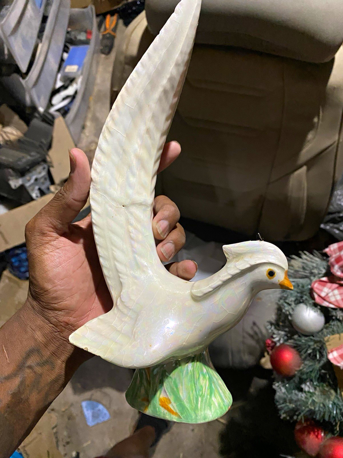 Vintage Hollohaza Porcelain Seagull Figurine Iridescent Glazed Finish lot of 2 Vintage Hollohaza Porcelain Seagull Figurine Iridescent Glazed Finish lot of 2