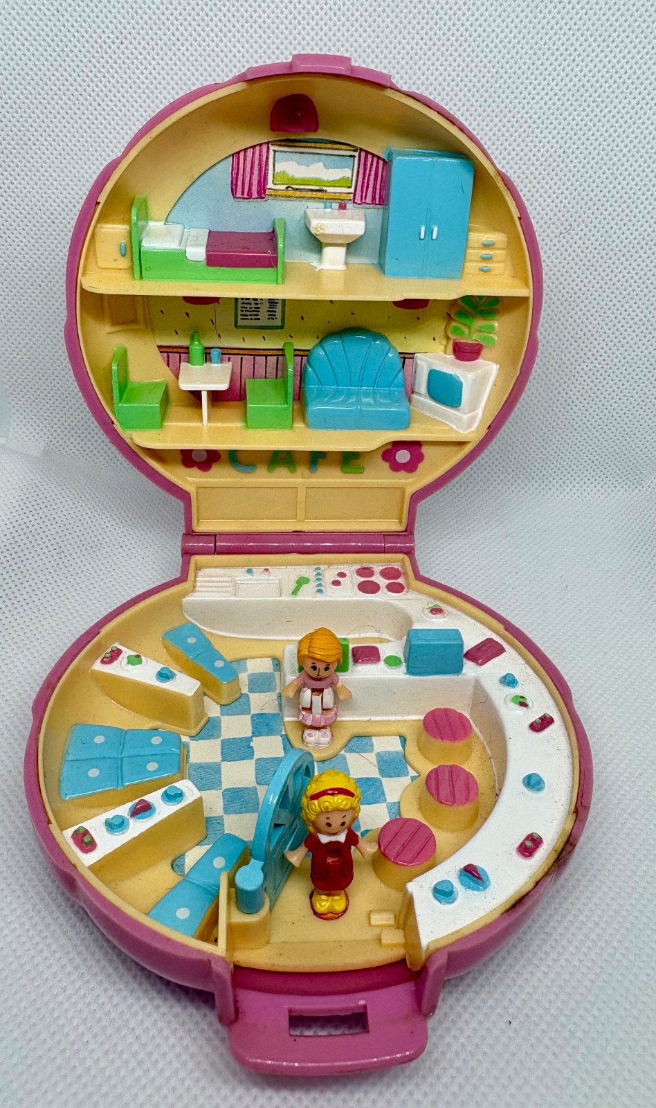 Vintage Poly Pocket 1989 Compact Cafe with Figures Vintage Poly Pocket 1989 Compact Cafe with Figures