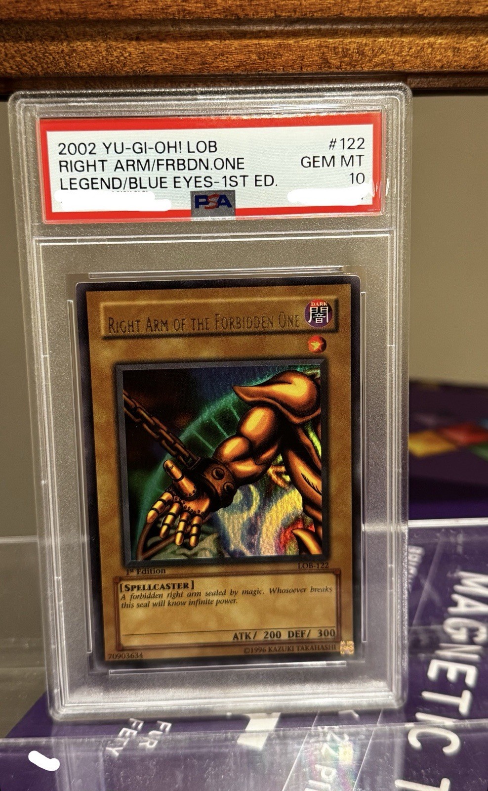 Yu-Gi-Oh LOB Right Arm of the Forbidden One Ultra Rare PSA 10 2002 WAVY....