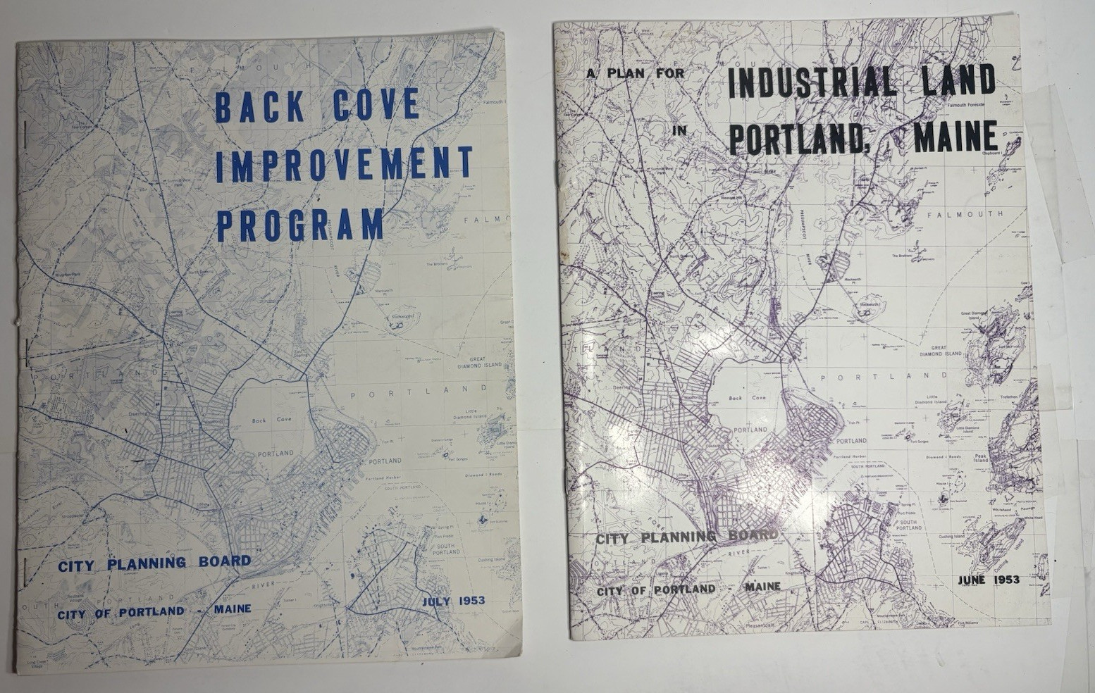 Signed Back Cove Improvement Program & Industrial Land Plan, Portland ME 1953 Signed Back Cove Improvement Program & Industrial Land Plan, Portland ME 1953