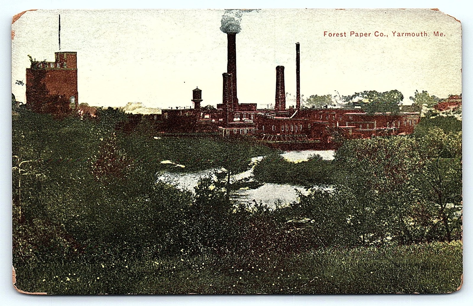 Forest Paper Co., Yarmouth, ME antique postcard