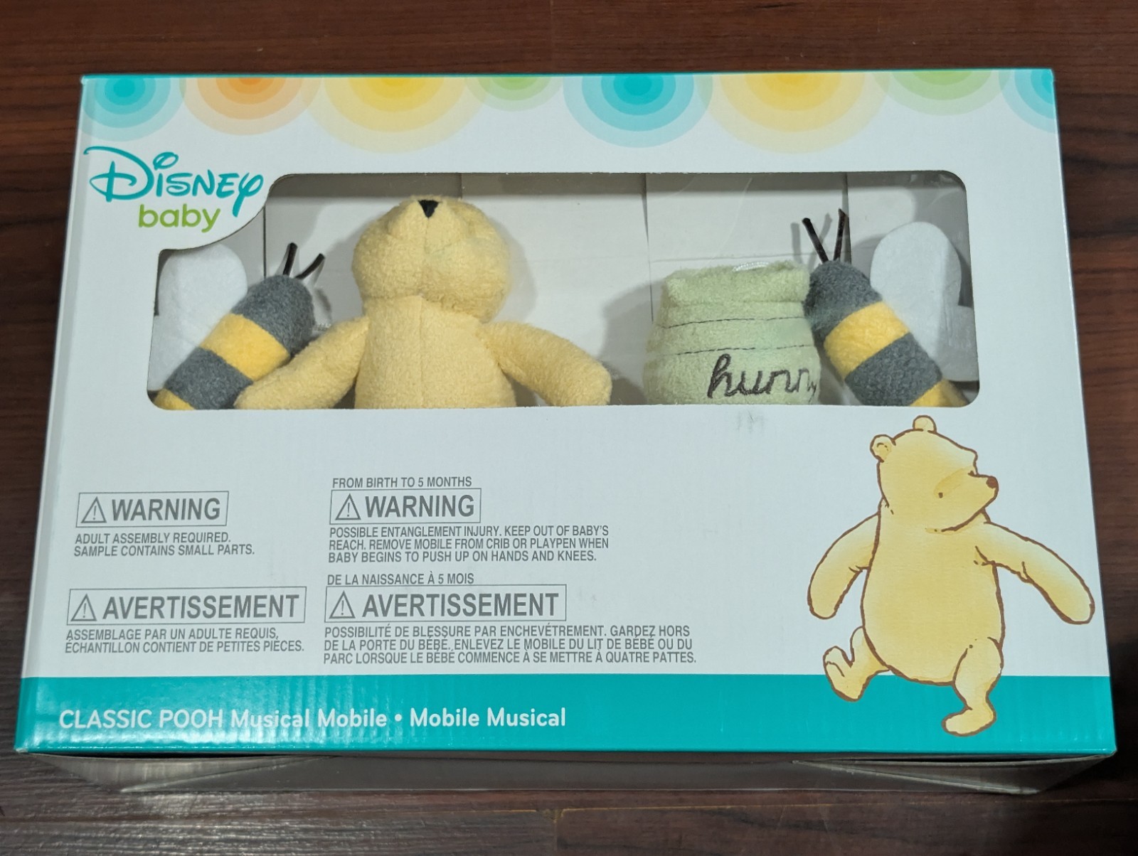Disney Winnie The Pooh Classic Pooh Ivory, Sage, Butter Musical Mobile with Hunn Disney Winnie The Pooh Classic Pooh Ivory, Sage, Butter Musical Mobile with Hunn
