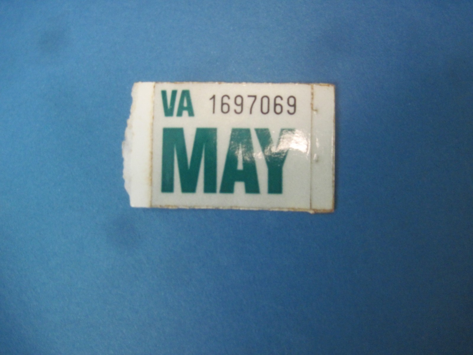 Virginia MAY license plate month sticker new