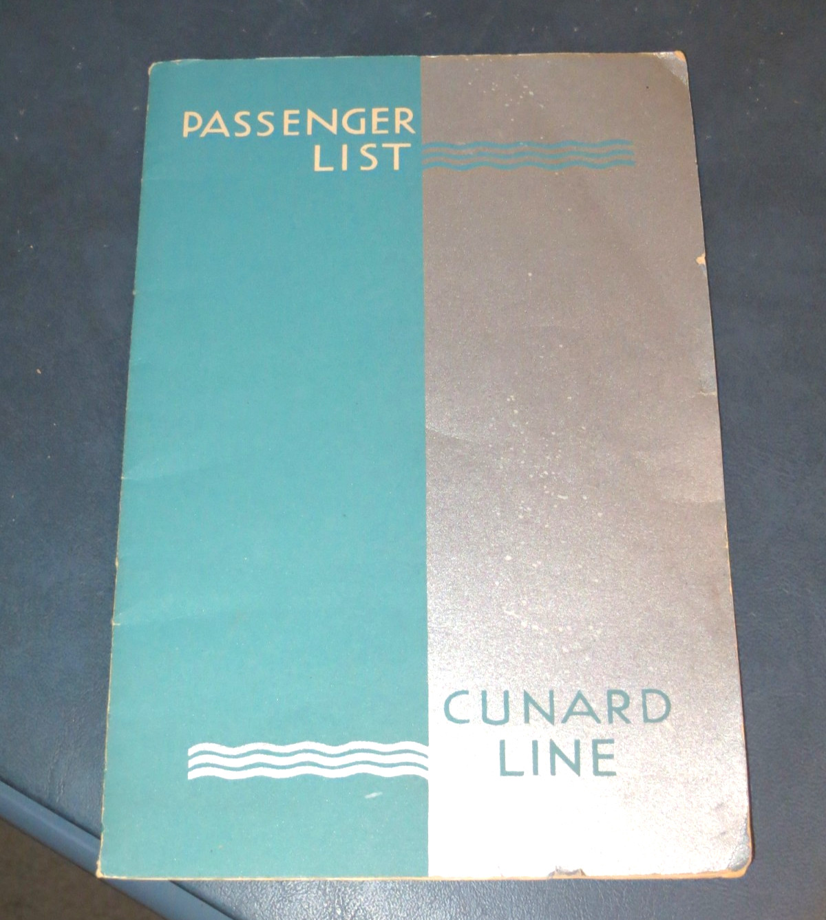 M.V. Britannic Cunard White Star Line Ship December 1950 Officer Passenger List