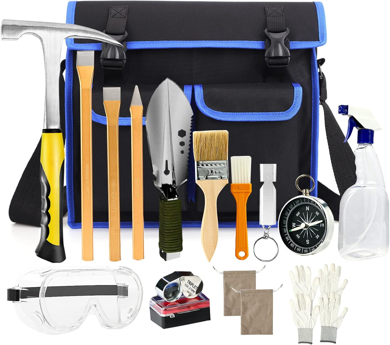 17PCS Geology Rock Pick Kit Rockhounding Equipment 32oz Hammer 17PCS Geology Rock Pick Kit Rockhounding Equipment 32oz Hammer
