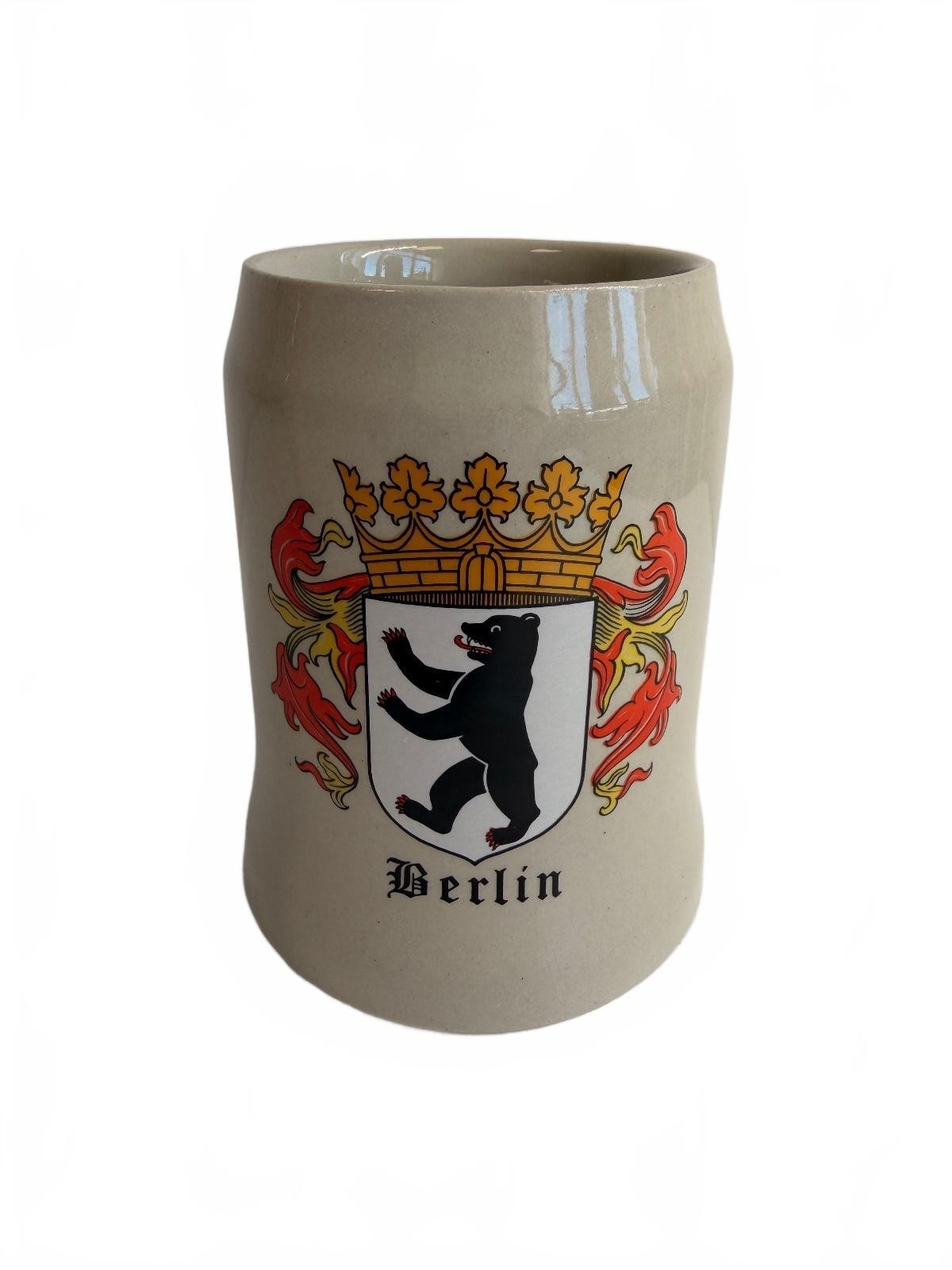 Vintage German Berlin Beer Stein 0.5L Staffel Stoneware Coat Arms W Germany Vintage German Berlin Beer Stein 0.5L Staffel Stoneware Coat Arms W Germany