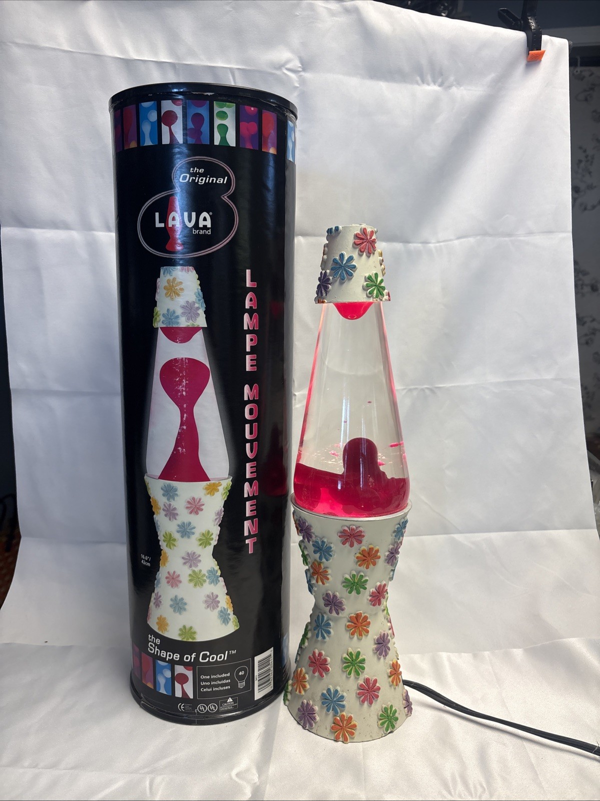VINTAGE HIPPIE FLOWER LAVA LAMP 17” PEACE FLOWER POWER H3411 06091503 RETRO VINTAGE HIPPIE FLOWER LAVA LAMP 17” PEACE FLOWER POWER H3411 06091503 RETRO
