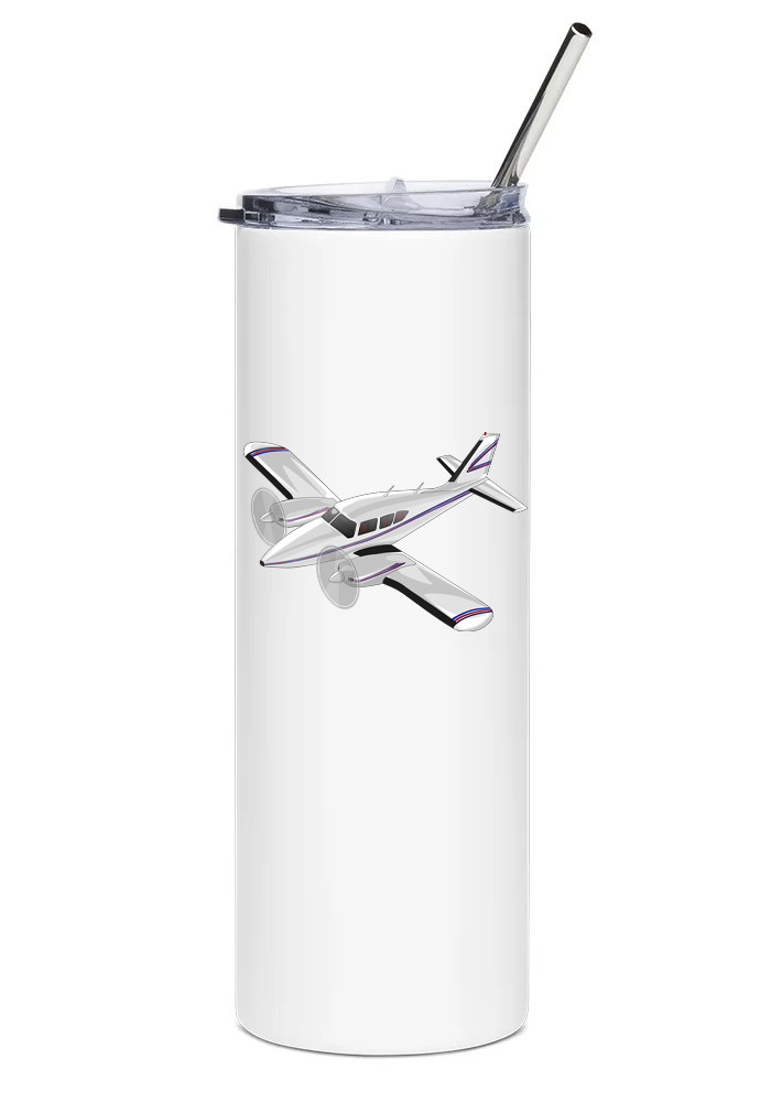 Piper Aztec F Stainless Steel Water Tumbler with straw - 20oz.