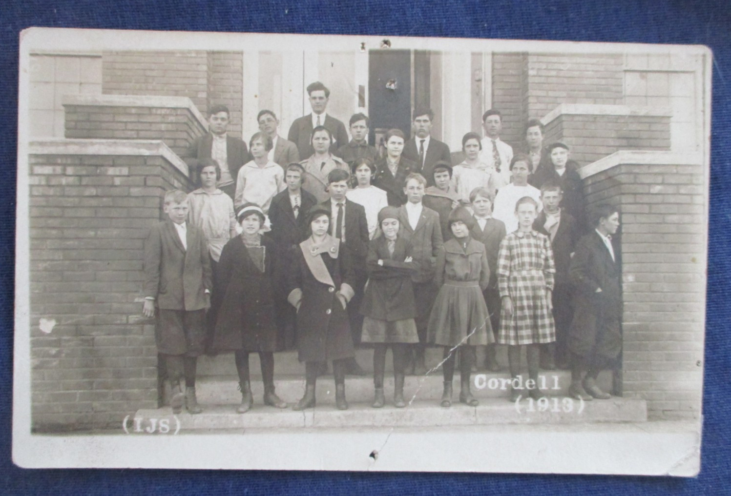 RPPC Cordell Oklahoma Student School Class 1913 Postcard