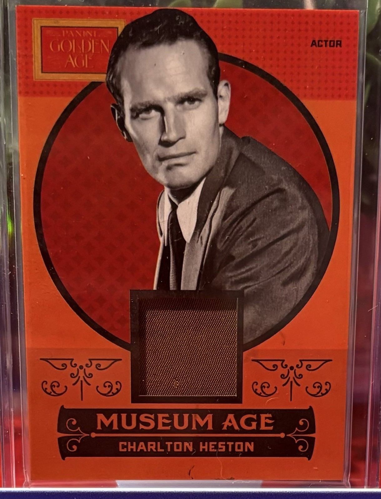 2014 Panini Golden Age Charlton Heston Museum Age Material Memorabilia Relic #11