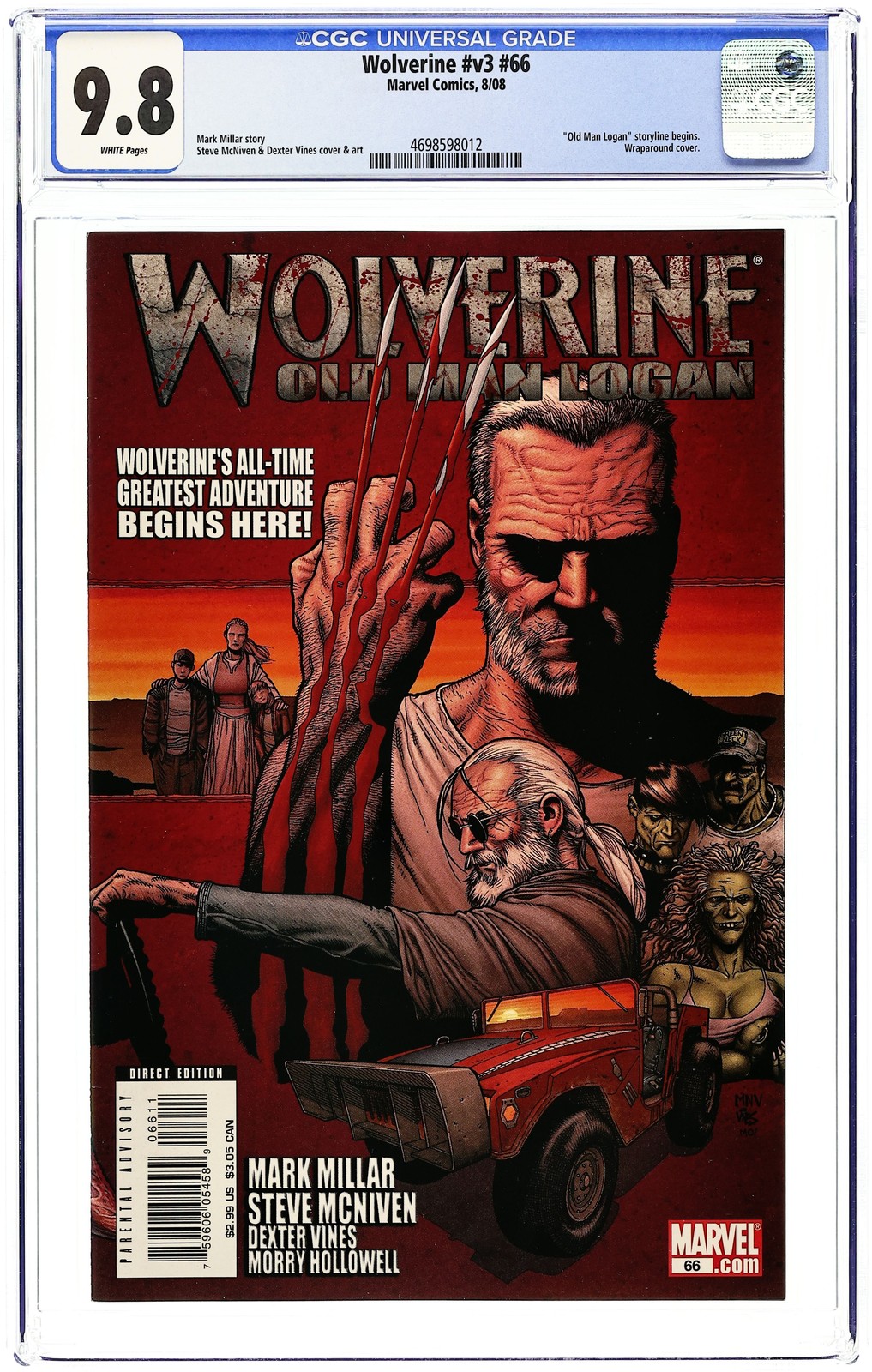 Wolverine #66A McNiven 1st Printing CGC 9.8 2008 4698598012
