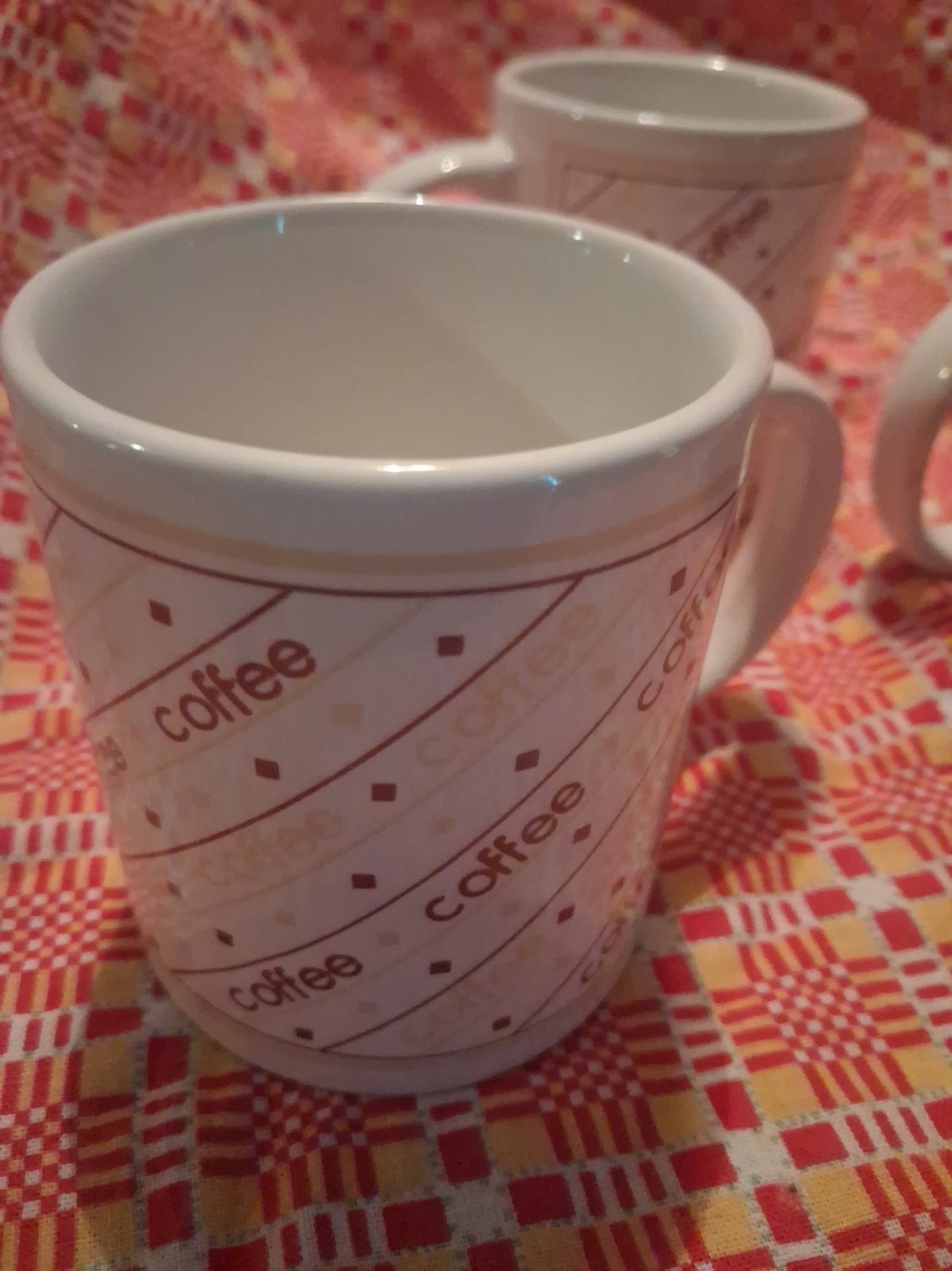 Coffee Cups Mugs Set Of 3. Made For Houston Foods Vintage 1990