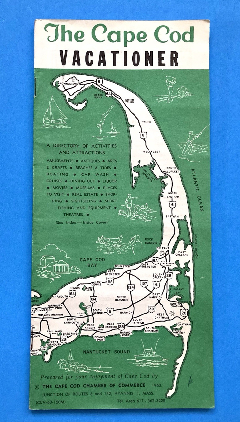 1963 The Cape Cod Vacationer Tourist Guide Booklet Pamphlet