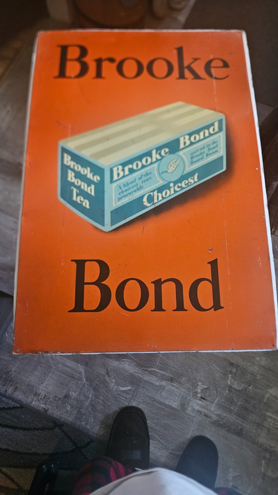 Vintage Brooke Bond Tea  Advertising Tin Sign 29 1/2\