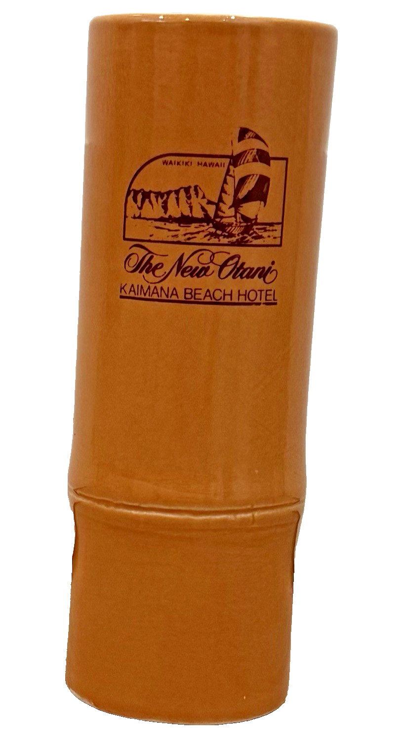 Vintage Tiki Mug - The New Otani Hotel Kaimana Beach -By Daga-Bamboo Reed Design