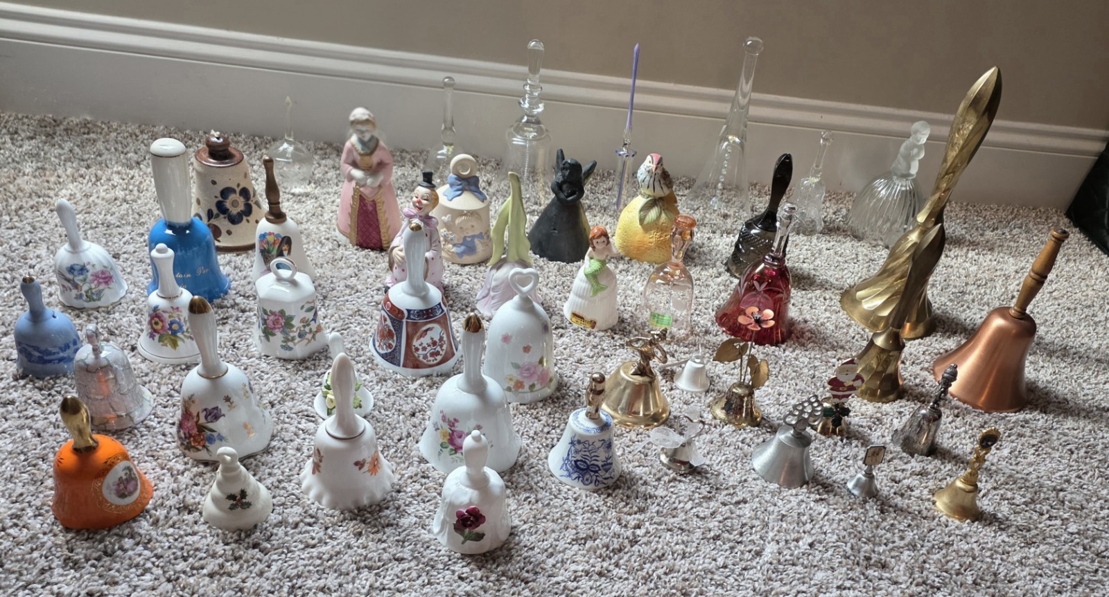 Mixed Lot VINTAGE Collectible Bells  (47 TOTAL)