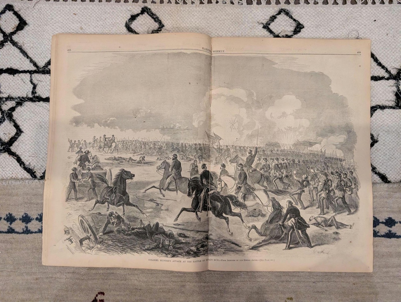 1861 Battle of Bull Run Harpers Weekly August 03 Mississippi Wildcats McClellan