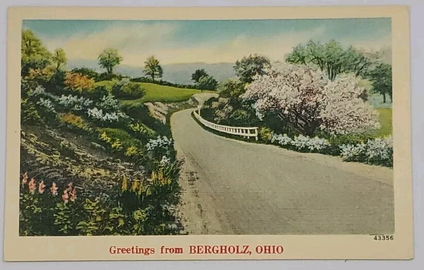 1930-45 Vintage Postcard: Greetings from Bergholz, OH - 43356 1930-45 Vintage Postcard: Greetings from Bergholz, OH - 43356