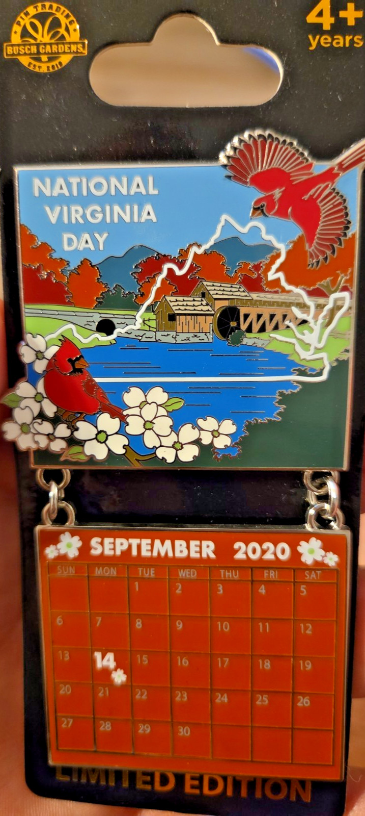 Busch Gardens - National Virginia Day - September 14 - 2020 - LE300 Pin