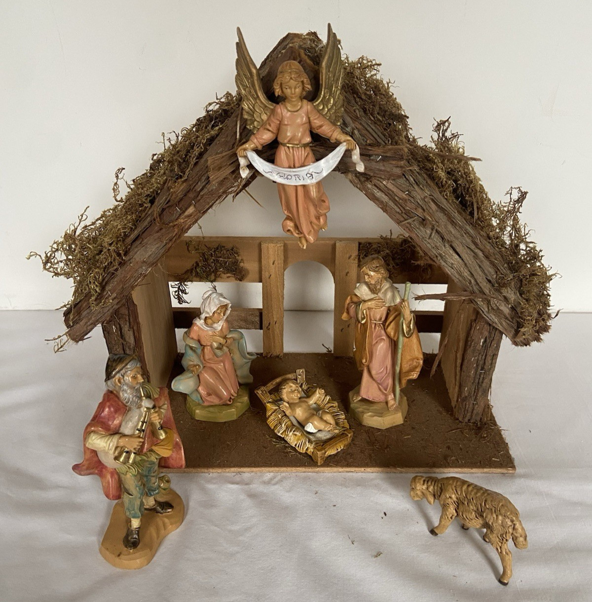 Vintage 1992 Fontanini Heirloom Nativity Set Manger 5