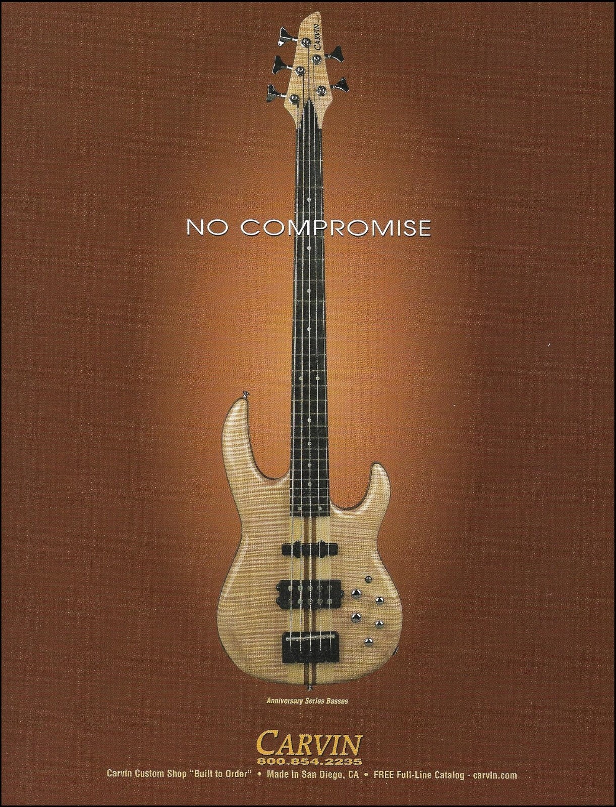 2005 Carvin Anniversary Series 5-String Bass Guitar advertisement 8x11 ad print