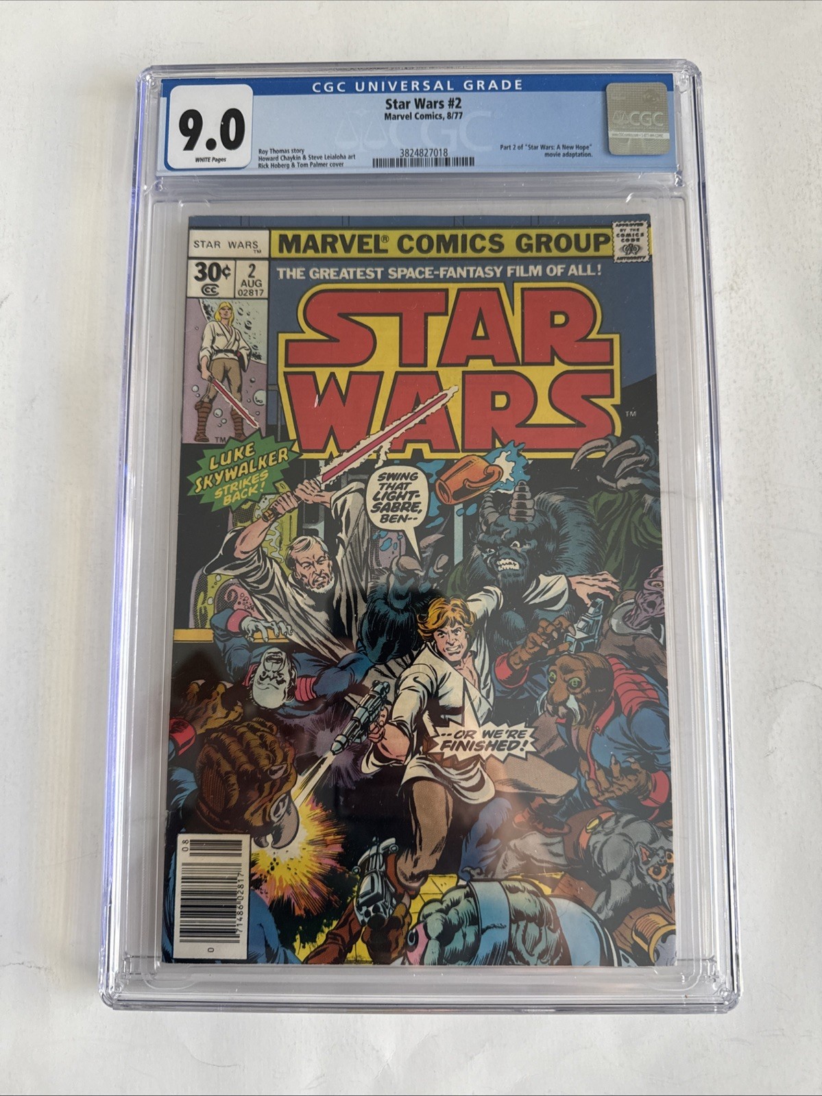 Star Wars Comic Book Issue #2 (CGC Universal Grade 9.0) WHITE Pages Star Wars Comic Book Issue #2 (CGC Universal Grade 9.0) WHITE Pages