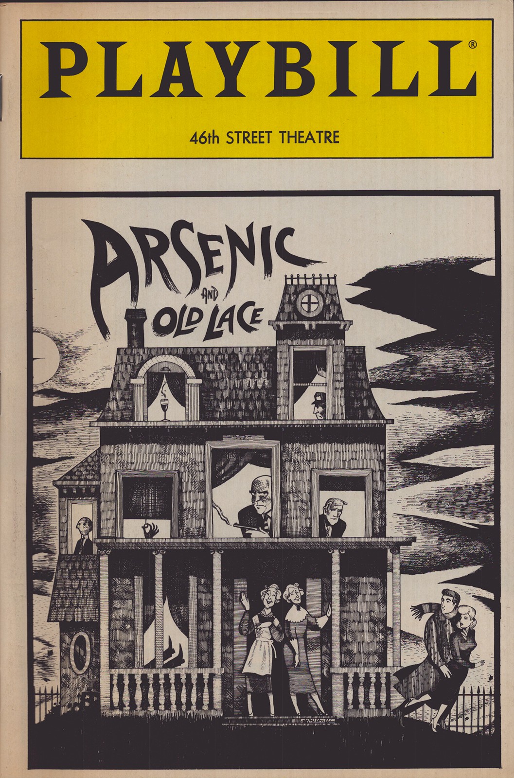 ARSENIC AND OLD LACE PLAY CAST - SHOW BILL SIGNED WITH CO-SIGNERS