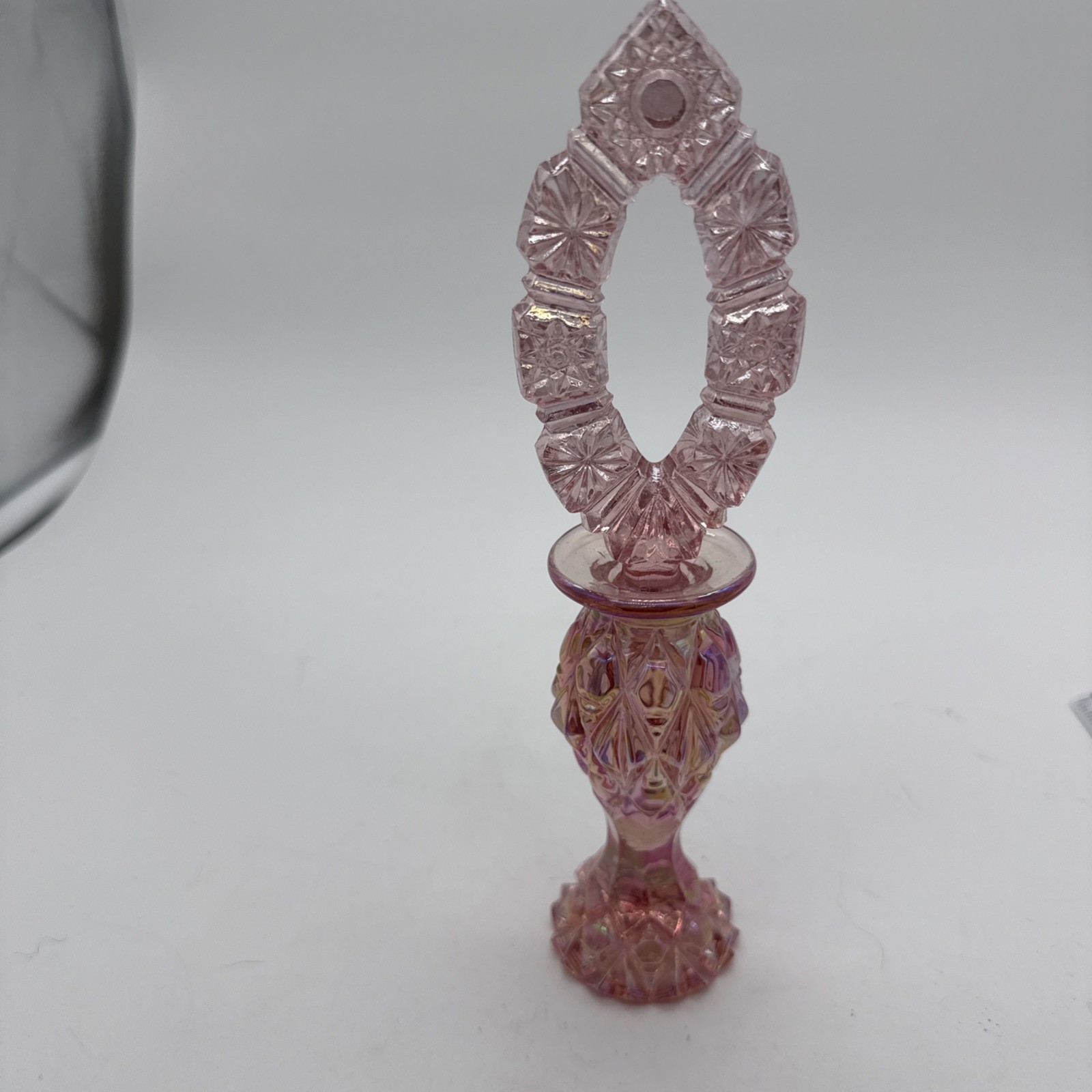 Stunning Vintage Fenton Pink Rose Glass Perfume Bottle 8 Stunning Vintage Fenton Pink Rose Glass Perfume Bottle 8