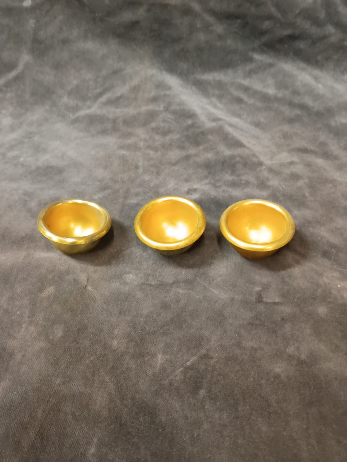 Vintage Cheney Talking Machine Original Brass Needle Cups 3 pieces