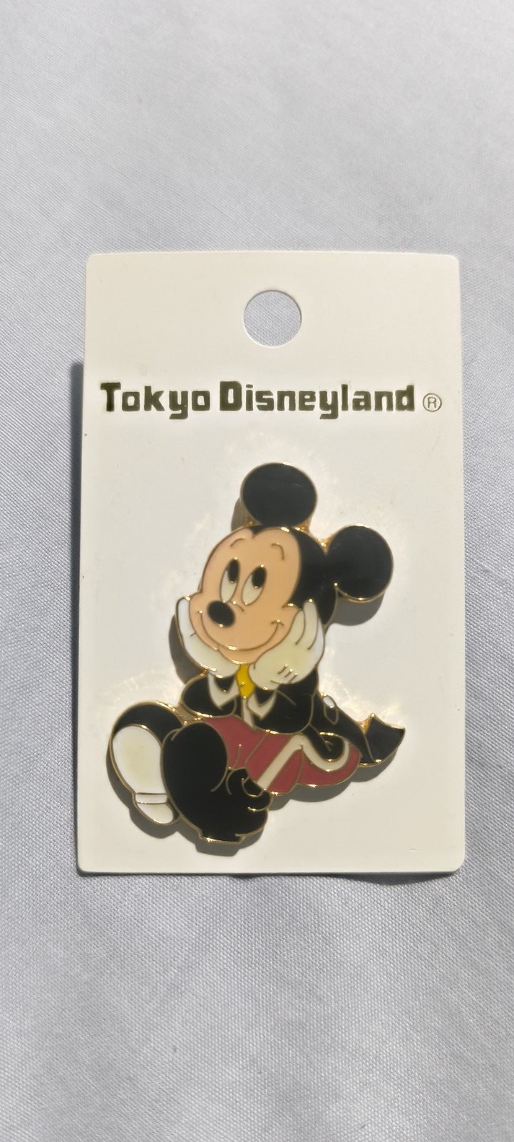 Vintage Tokyo Disneyland Mickey Mouse Pin ON CARD - Rare Disney Japan Vintage Tokyo Disneyland Mickey Mouse Pin ON CARD - Rare Disney Japan