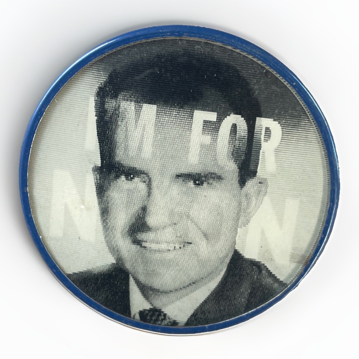 Vintage I\'m For Nixon Holographic Flasher Presidential Campaign Pin Button 1960 Vintage I\'m For Nixon Holographic Flasher Presidential Campaign Pin Button 1960