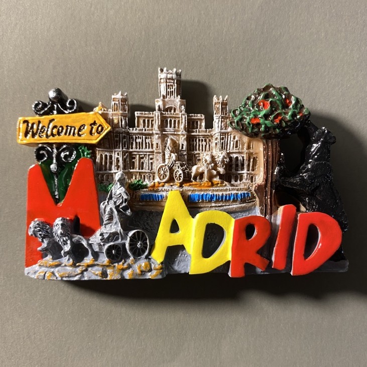 Spain Madrid Tourist Travel Gift Souvenir 3D Resin Refrigerator Fridge Magnet