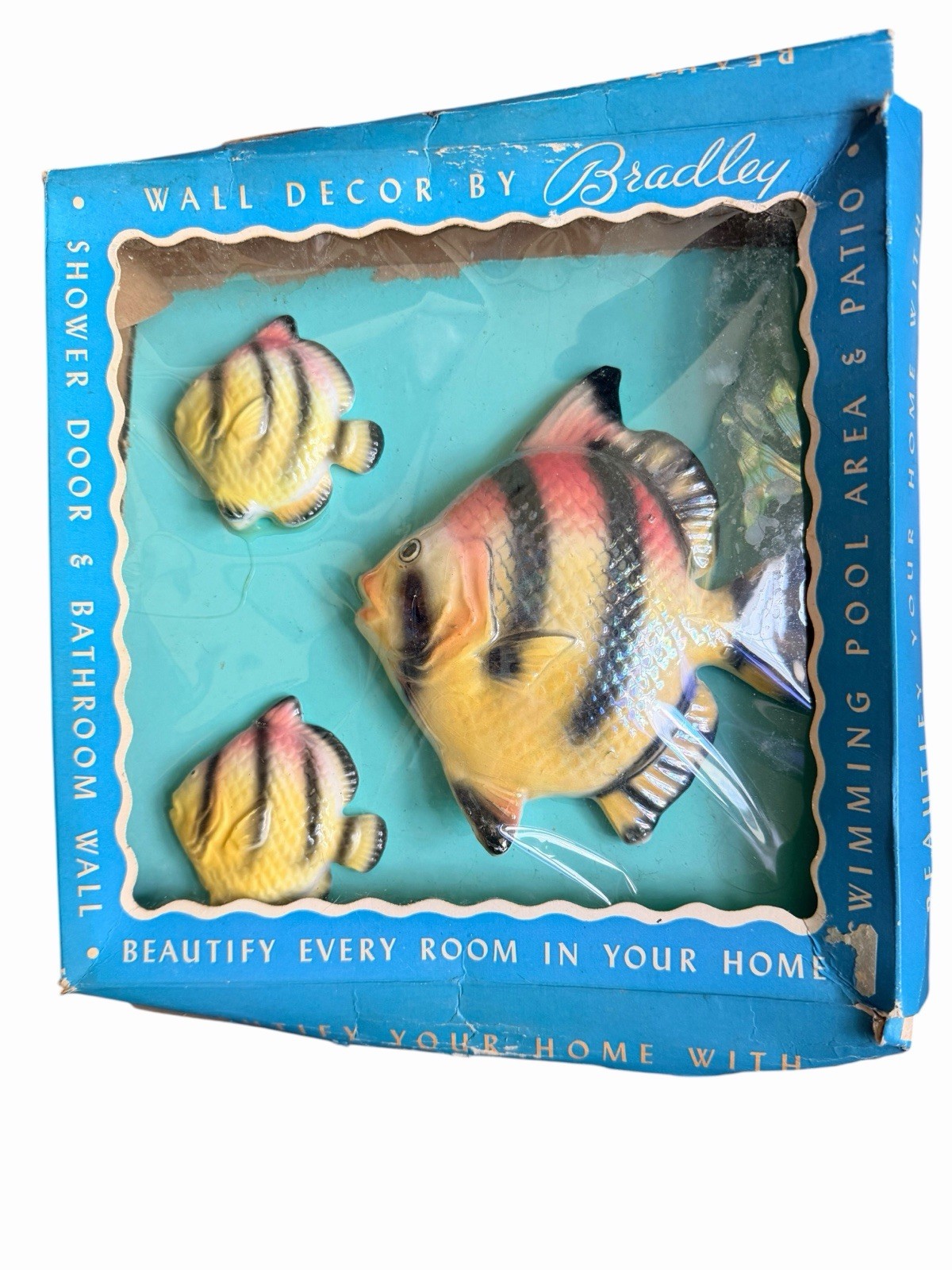 Vintage BRADLEY Fish Wall Plaques In ORIGINAL BOX 🌊 1950’s 1960’s Vintage BRADLEY Fish Wall Plaques In ORIGINAL BOX 🌊 1950’s 1960’s